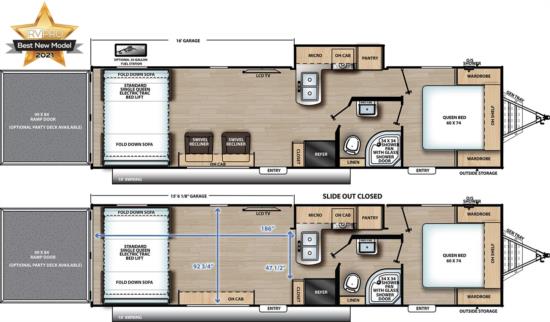 Floor Plan for Coachmen Toy Hauler