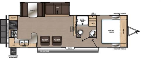 Floor Plan for Coachmen Travel Trailer
