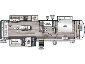 Floor Plan for Sierra Fifth Wheel